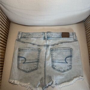 American Eagle Outfitters Blue Jean Shorts Distressed Hem